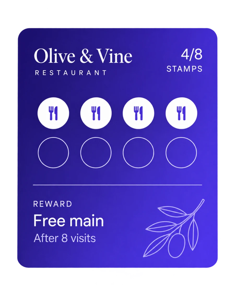Olive & Vine Wallet pass preview